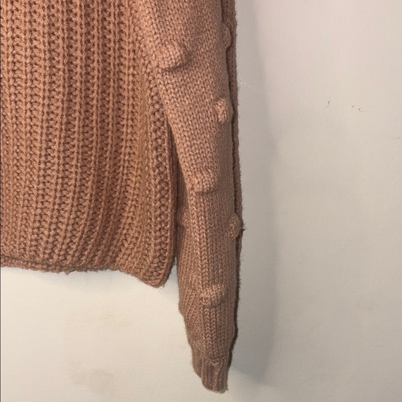 Jessica Simpson Tan Cowl Neck Sweater with Ribbed Knit - Picture 5 of 7